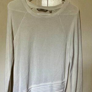White Serenity Criss Cross Lightweight Long Sleeve Athleta Sweatshirt